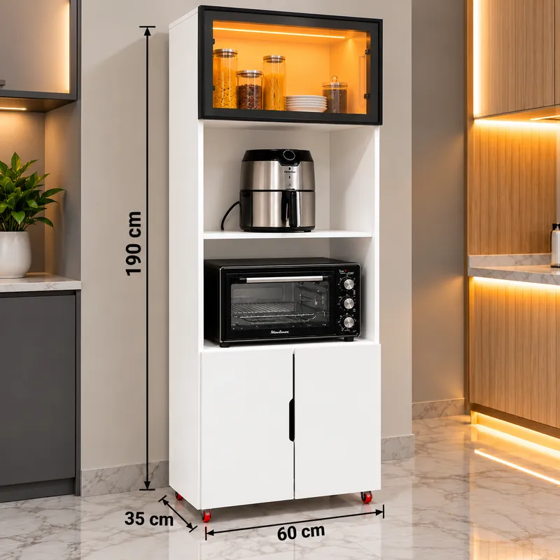 Meuble de Cuisine Multifonction à Roulettes